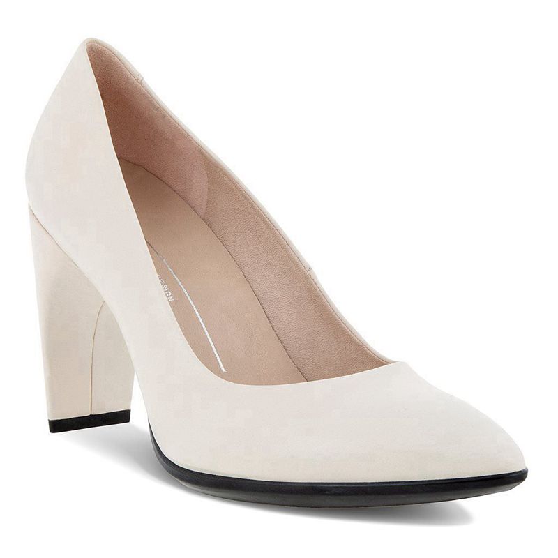 Women Heels Ecco Shape 75 Pointy Sleek 2.0 - Pumps Beige - India OJXSGQ468